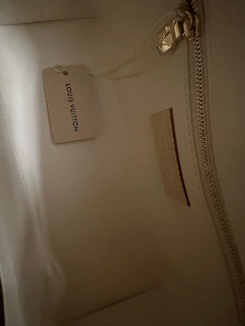 Louis Vuitton White Multicolor Monogram Cosmetic Pouch with Natural Leather Trim - Picture 9 of 10